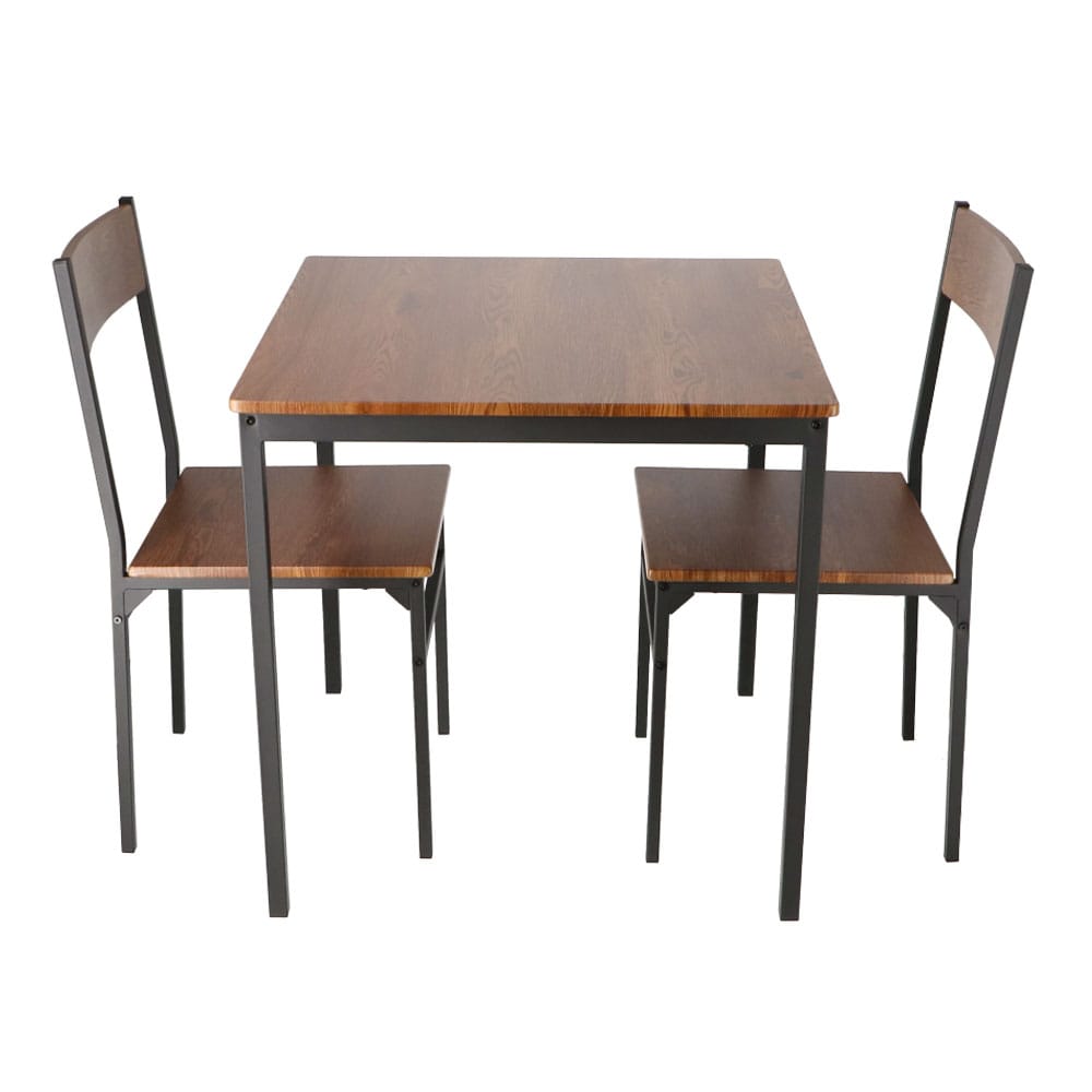 LIFELEX 2人掛け用テーブル＆ チェア3点セット DBR／BK(DBR