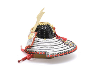 五月人形 兜 / 加藤鞆美 / 江戸甲冑 白糸沢瀉威 三分の一 五段𩊱