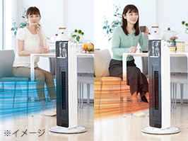 ホット＆クール プレミアムタワーファン KHF-1225/W・T｜ホット