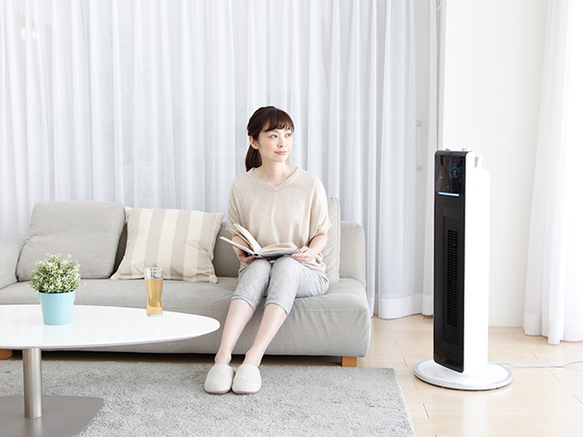 ホット&クール プレミアムタワーファン KHF-1290/W｜ホット＆クール