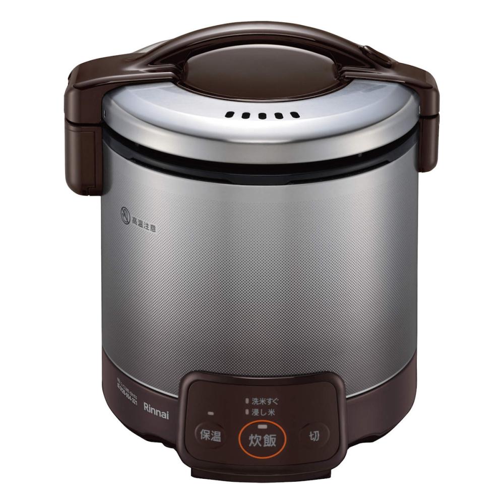 リンナイ ガス炊飯器 こがまる タイマー付き 一升炊き LPガス ダーク