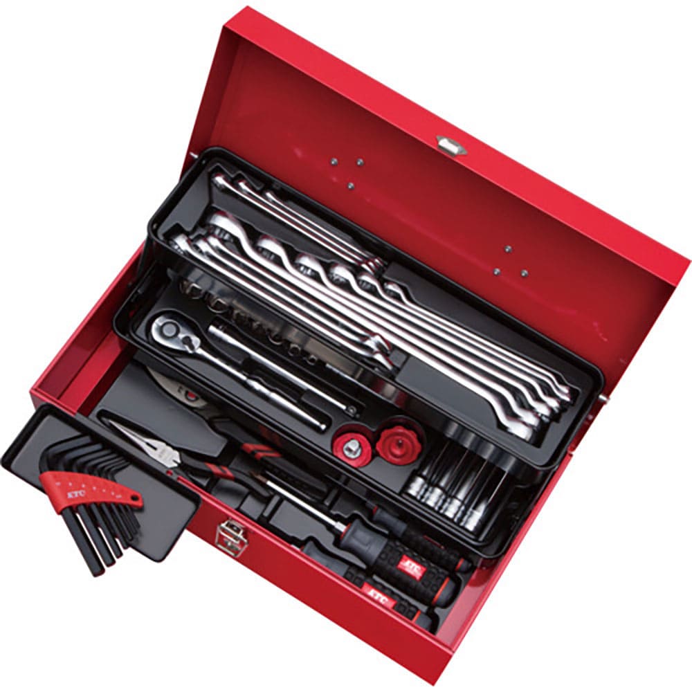 KTC 工具セット（片開きメタルケースタイプ）［43点
