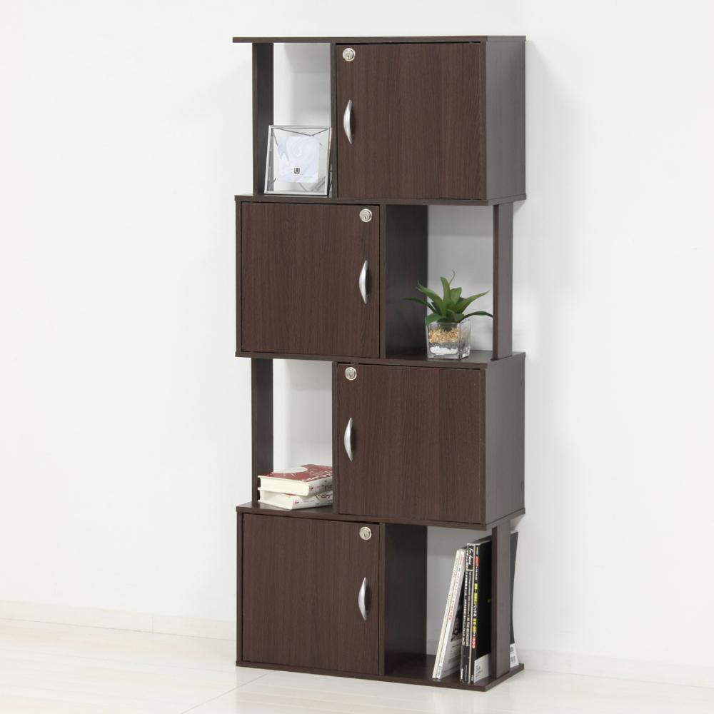 クロシオ ラック鍵付き4段 ブラウン 39424 の通販