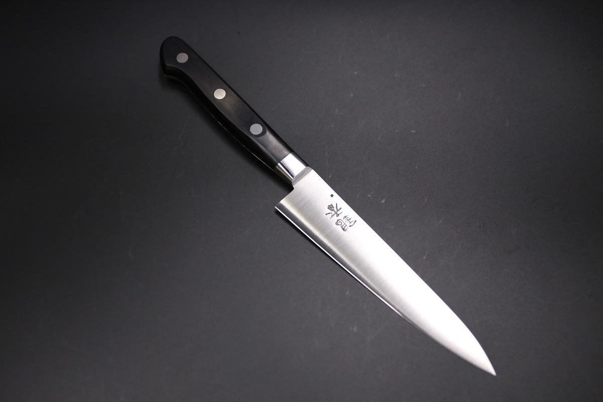 ペティナイフ スエーデン鋼 120mm 手研ぎ 銀香 芦刃物製-歌舞伎ナイフ