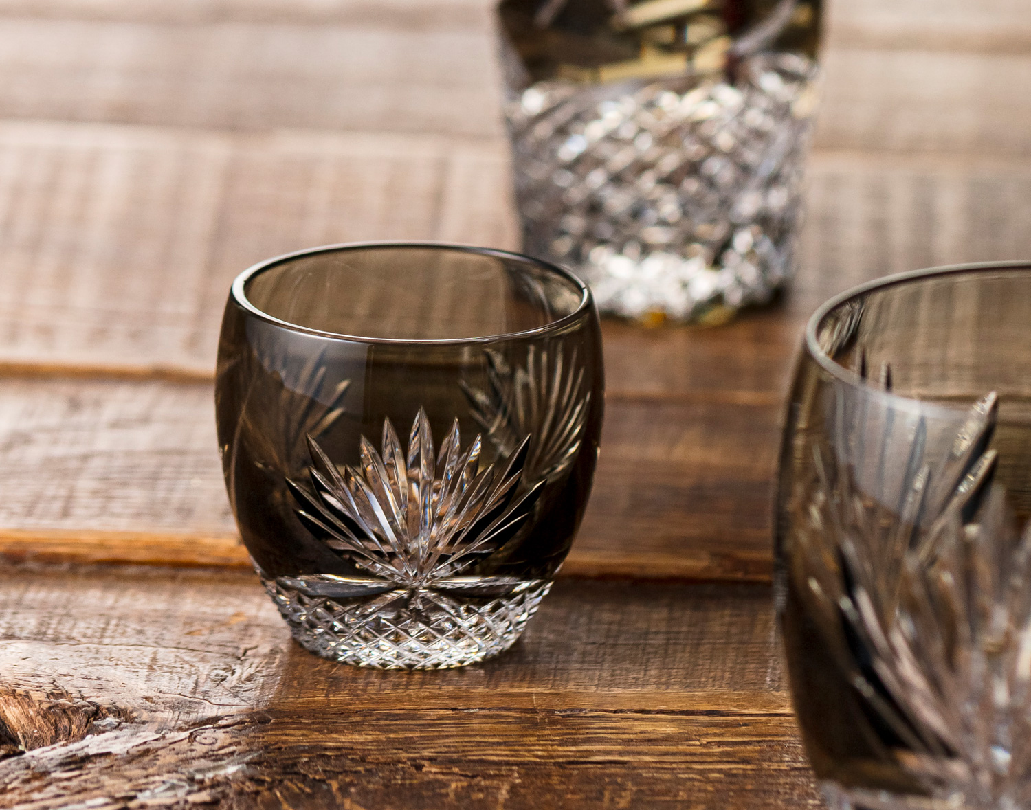 江戸切子 冷酒杯＜月下美人＞ | カガミクリスタル