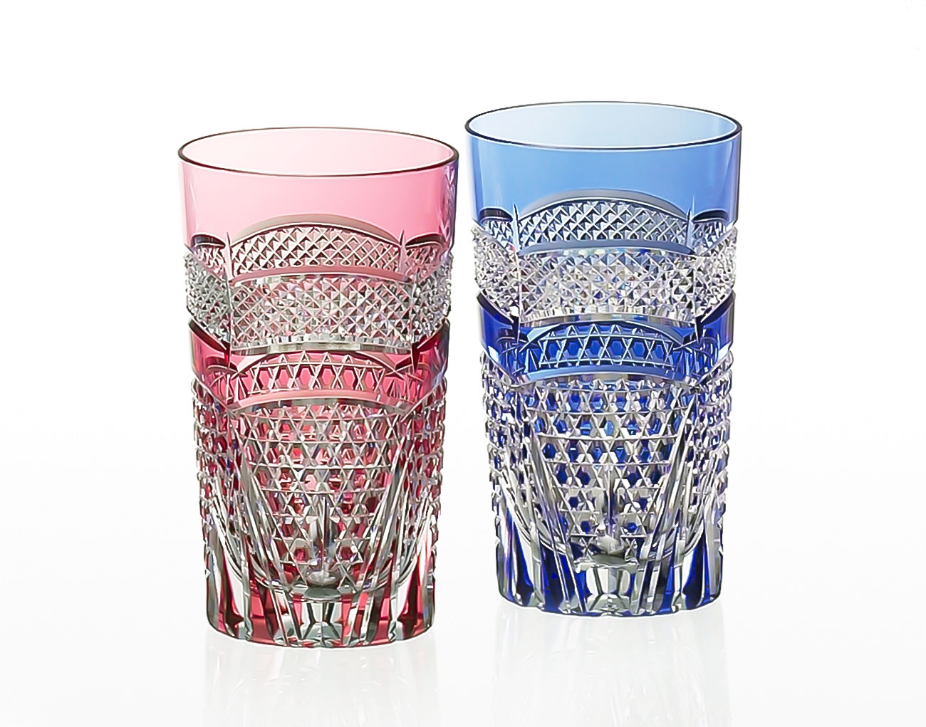 直営店限定 江戸切子 ロックグラス＜菊つなぎ紋＞ | カガミクリスタル