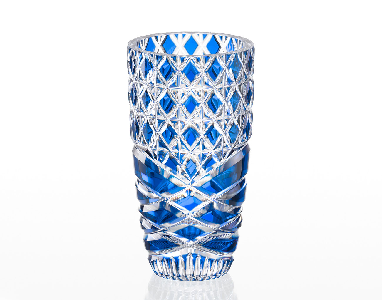 江戸切子 ロックグラス＜幕襞に四角籠目紋＞ | カガミクリスタル