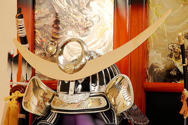 五月人形 K-4 上杉謙信 25号 着用兜 収納飾り｜雛人形、五月人形