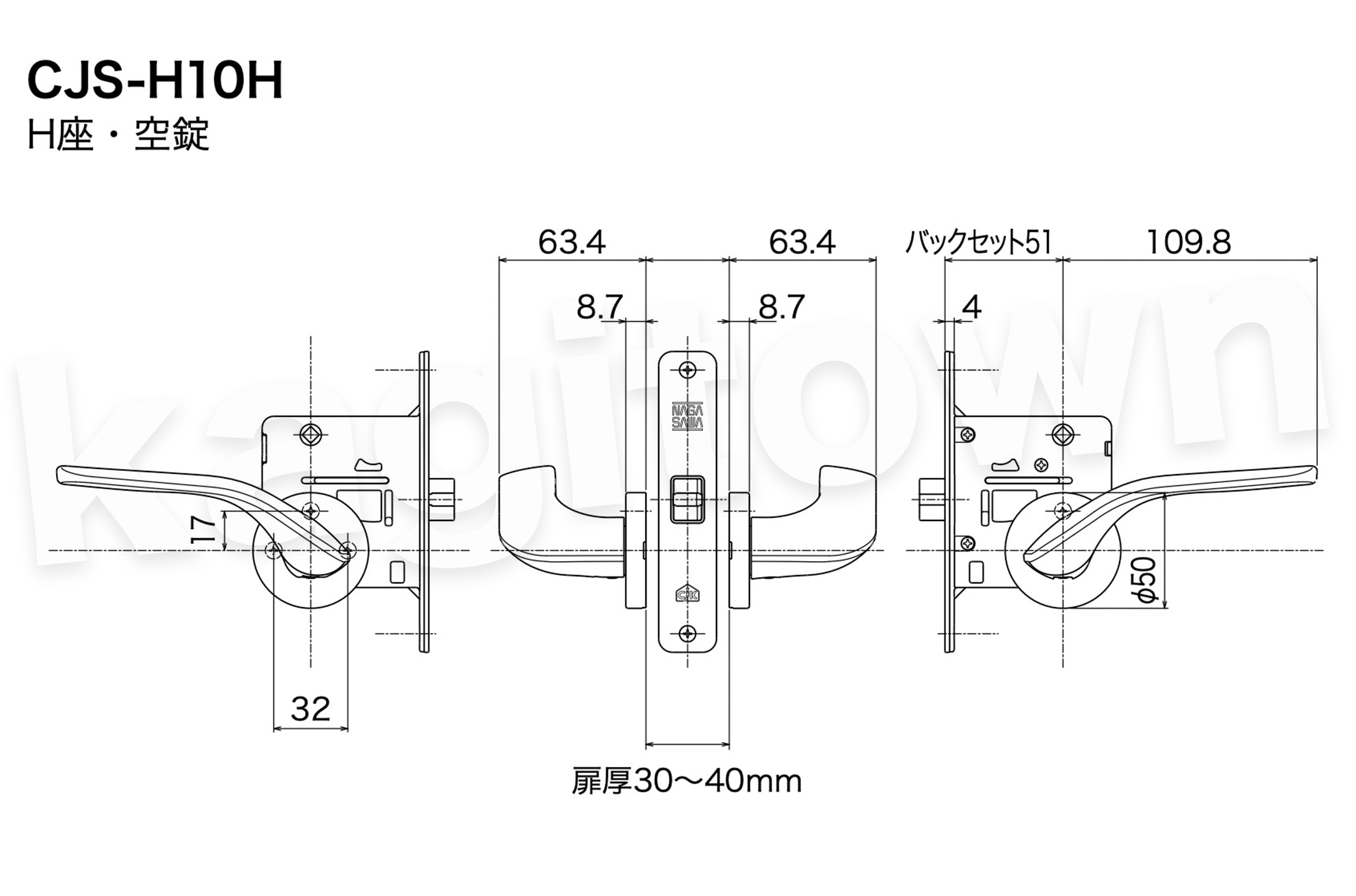 長沢製作所】CJK-NEXES[KODAI-CJS-H20H]古代 長住協(CjK)対応商品 空錠
