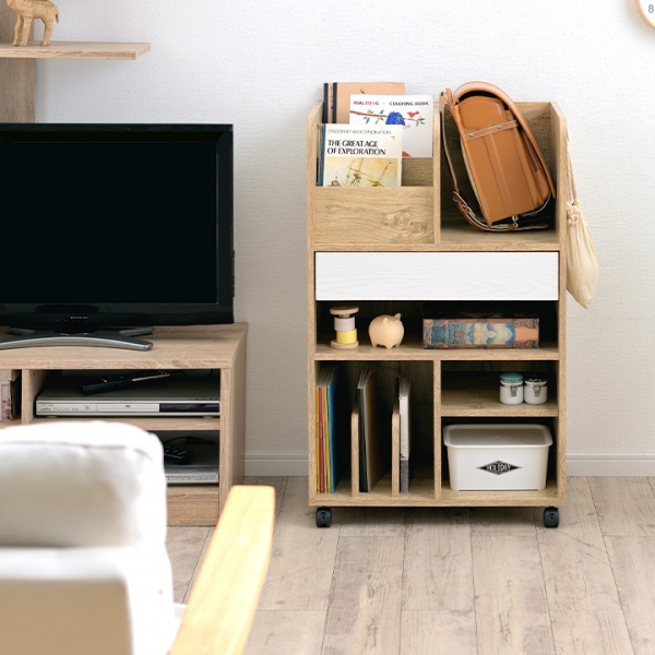 ランドセルラック Poralo(ポラロ) 幅60cm キャスター付き 3色対応の