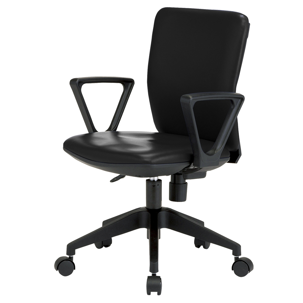 ビジネスチェアFST55 ビニールレザー 幅395 奥行525 高さ780-860 FI