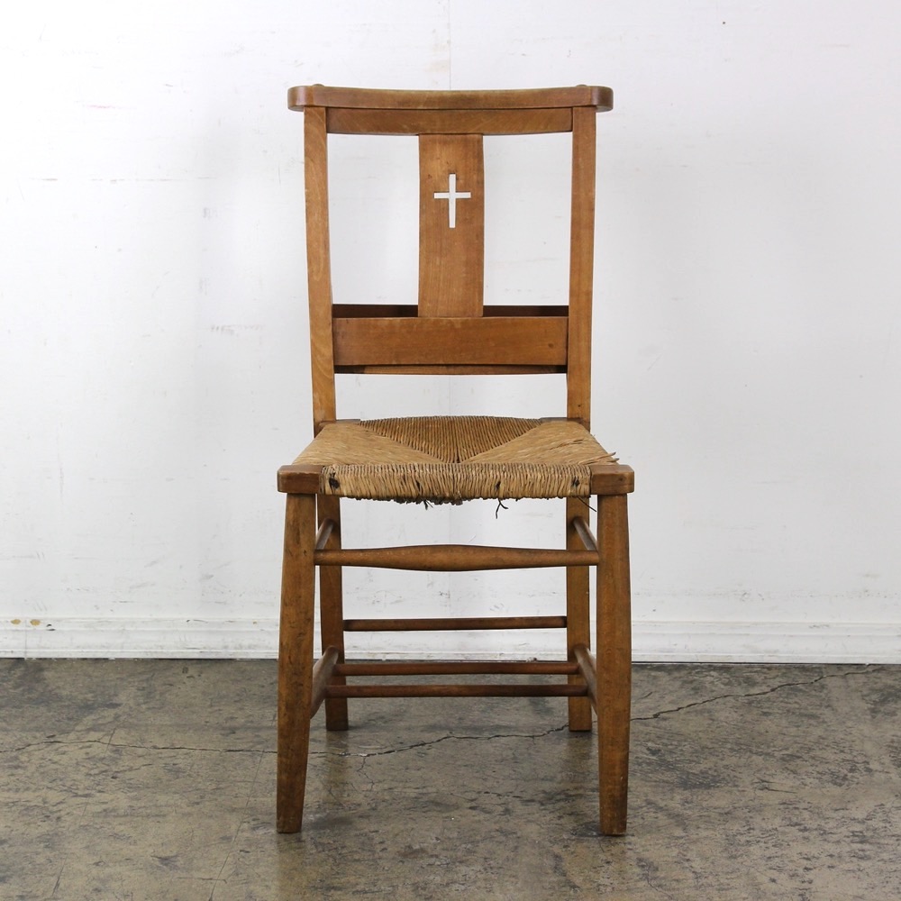 イギリス アンティーク ラッシュシート チャーチチェア | キヤ