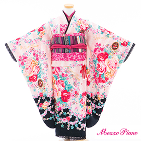 七五三 着物 レンタル 7歳 四つ身セット 320086 Mezzo Piano