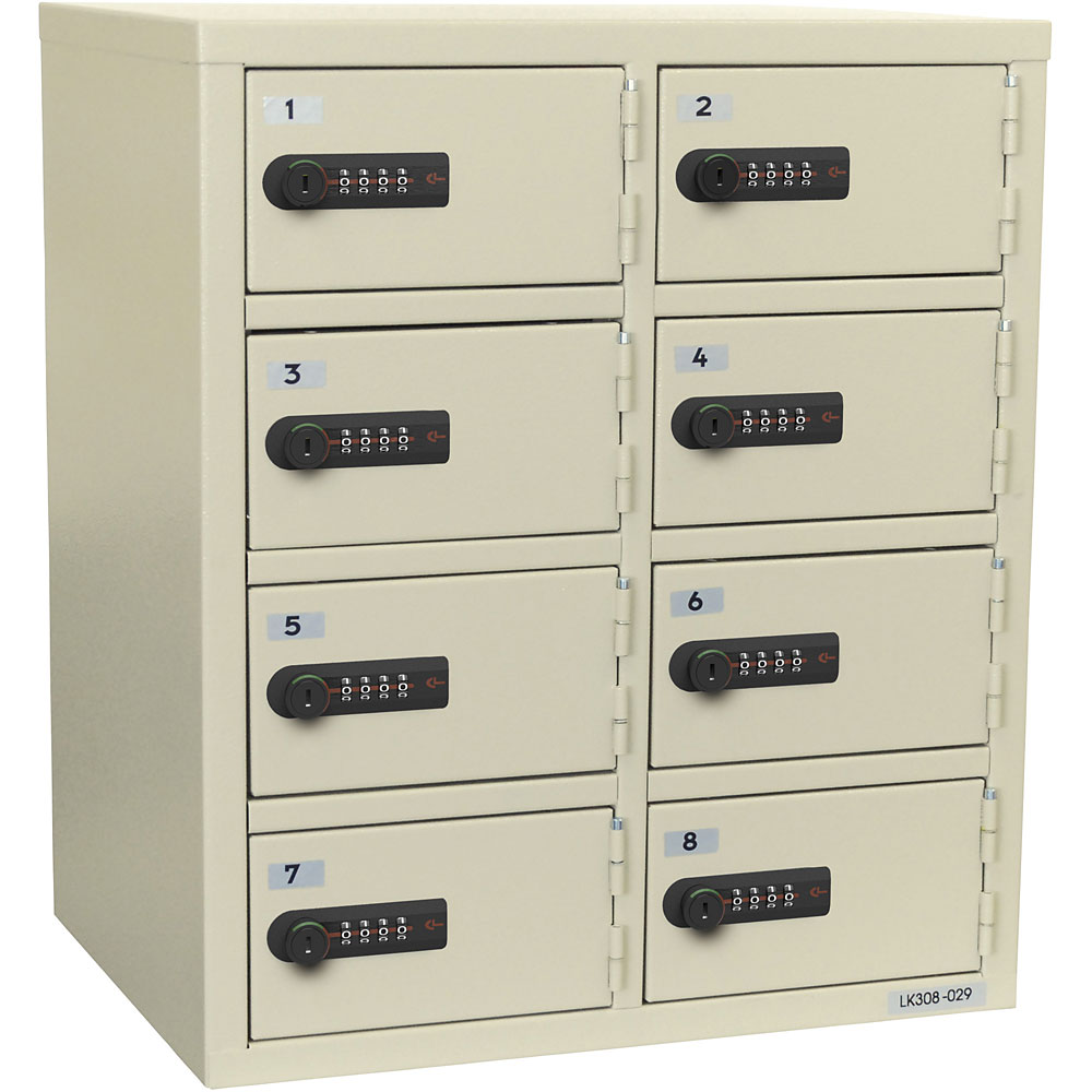 EIKO エーコー 貴重品保管庫＜数字合わせ式＞緊急解錠付 2列4段8人用