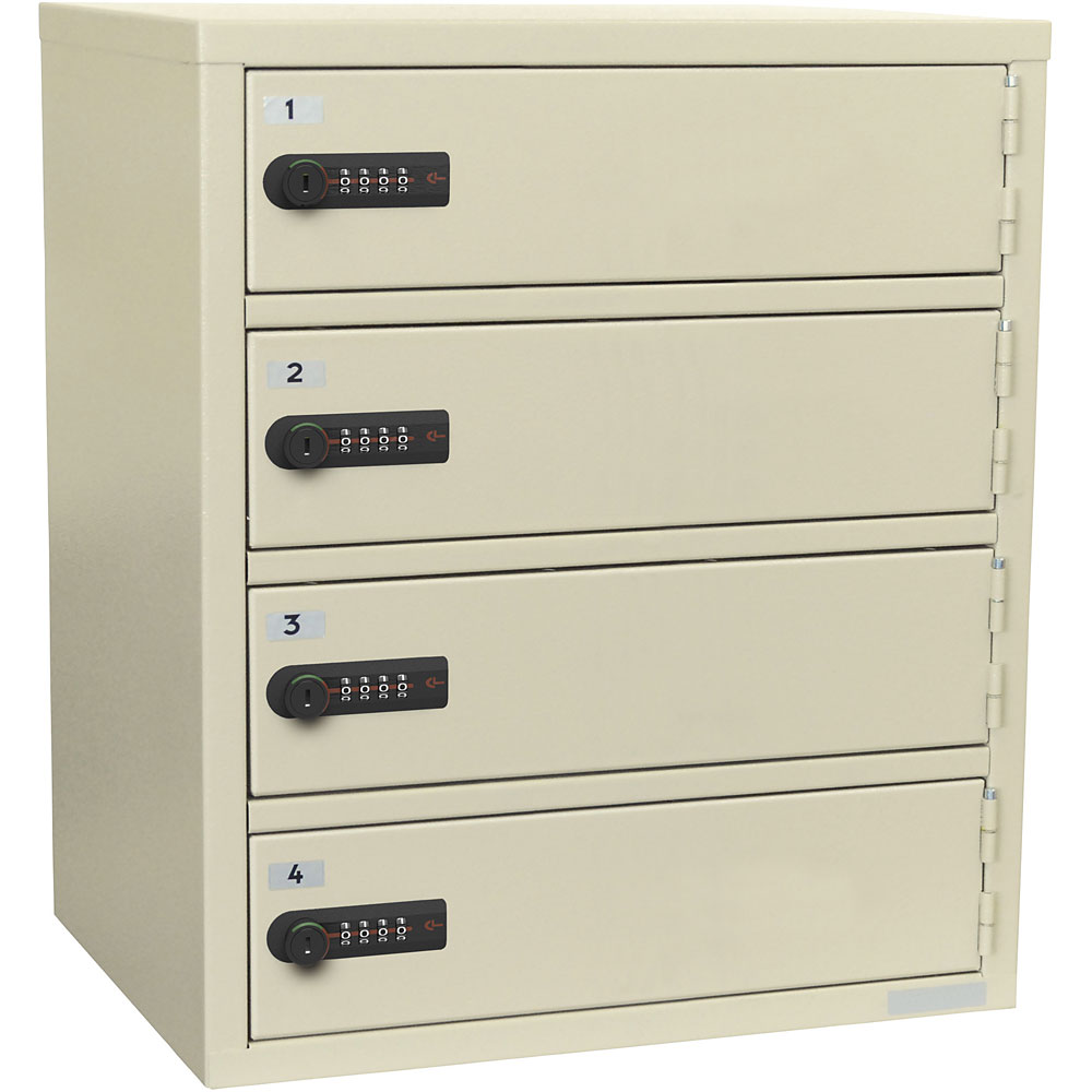 EIKO エーコー 貴重品保管庫＜数字合わせ式＞緊急解錠付 1列4段4人用