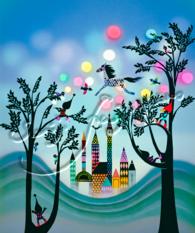 藤城清治：レフグラフファイン版画 夢の国の馬（受注生産商品：納期3