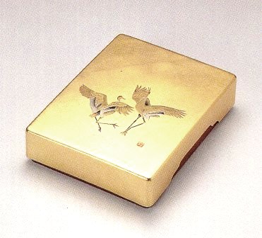 金沢金箔工芸品] 加賀文庫箱～よろこび（伝統工芸品／送料サービス）