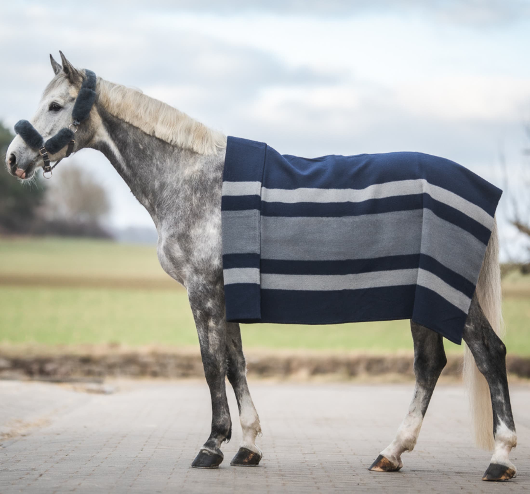Wool Blanket from EA Mattes - Blue/Grey - Hogstaonline