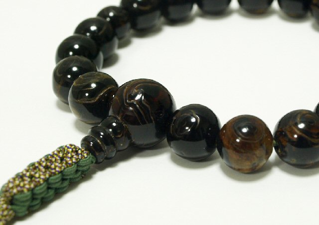 最近では希少価値になった本海松別名黒サンゴの数珠 お線香、数珠通販