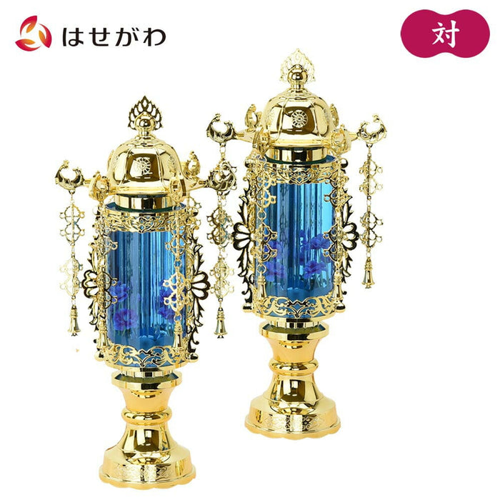 霊前灯 バブル灯 7号 ブルー対 | お仏壇のはせがわ公式通販