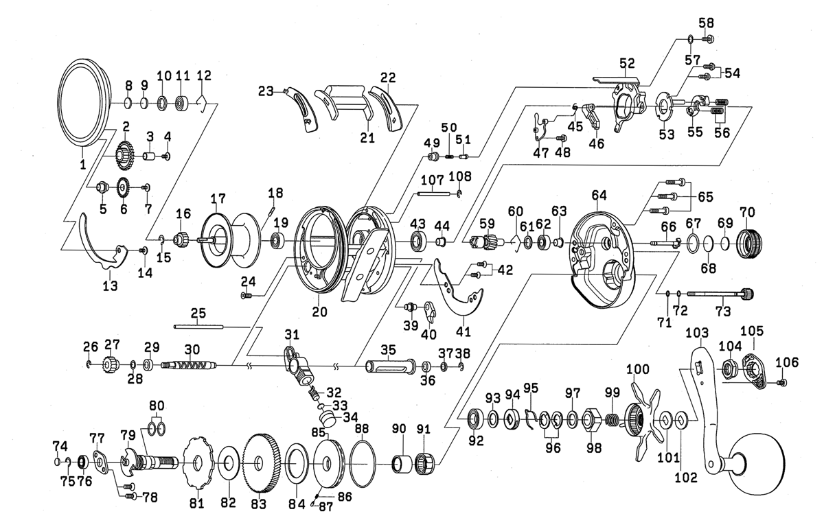 ダイワ純正お取り寄せパーツ：納期1ヶ月】21バサラ 200 製品コード