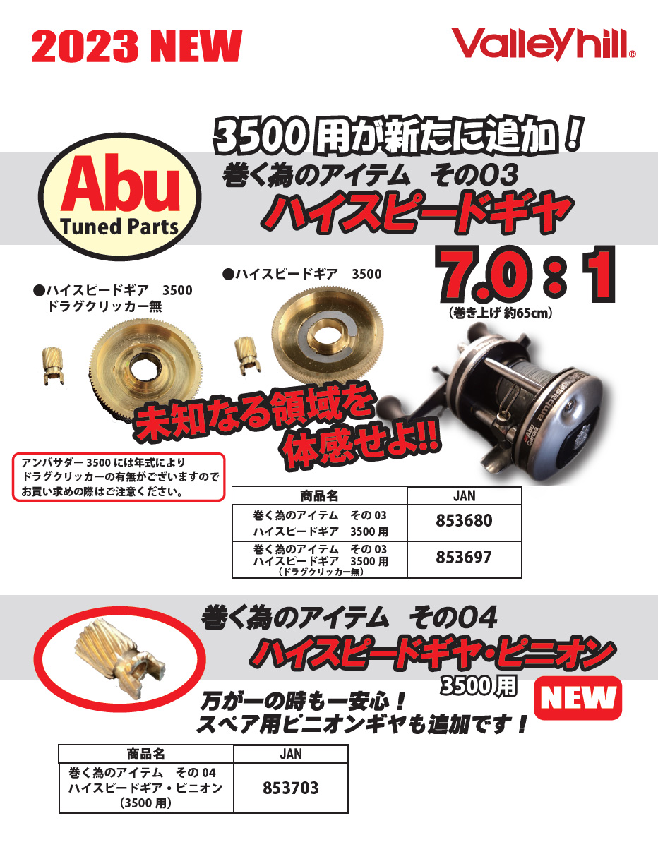 Valleyhill/バレーヒル】巻く為のアイテム その03 ハイスピードギヤ