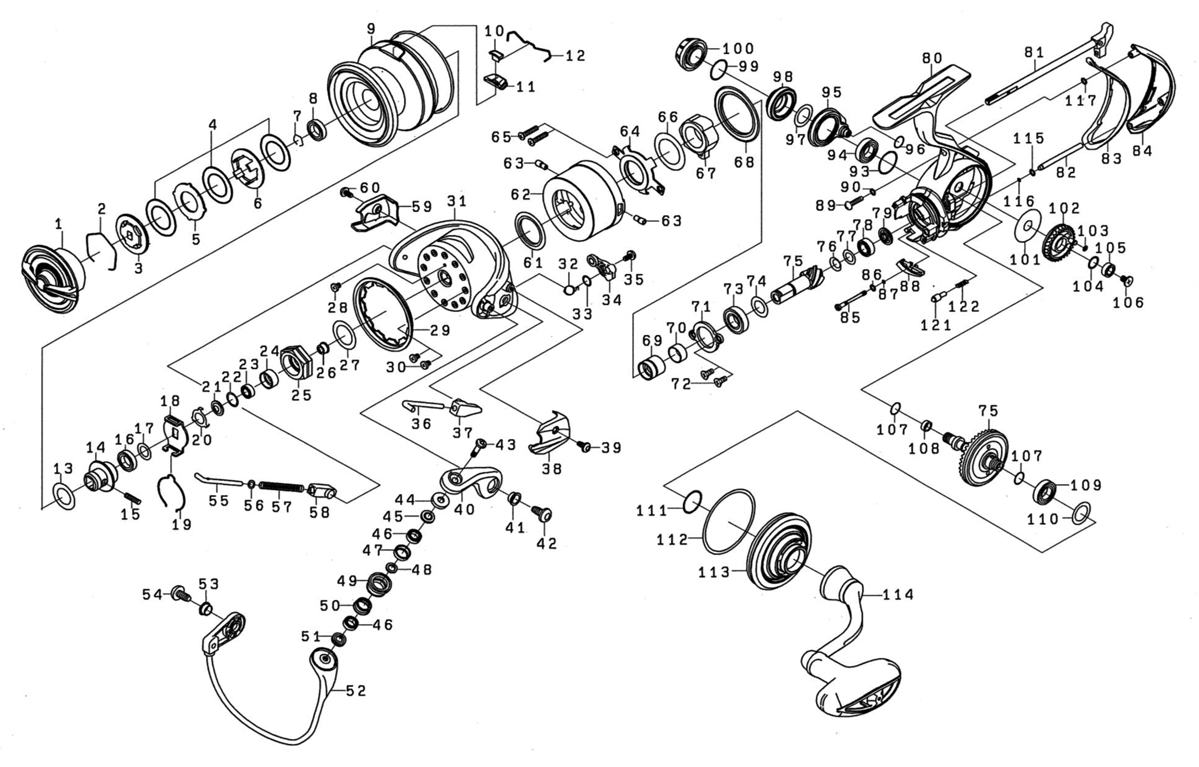 ダイワ純正お取り寄せパーツ：納期1ヶ月】18イグジスト LT3000S-CXH