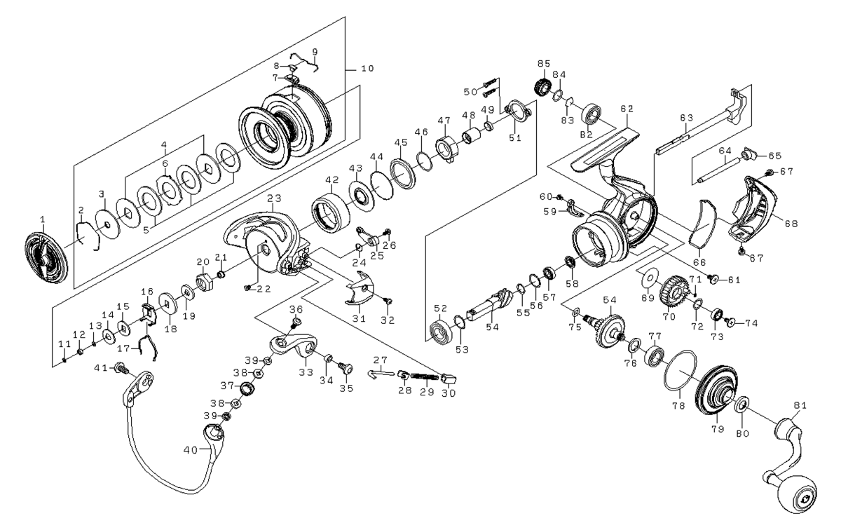 ダイワ純正お取り寄せパーツ：納期1ヶ月】22カルディアSW 5000-CXH