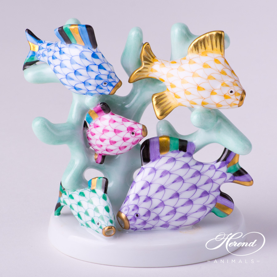 Fishes on Coral - Herend Animal Figurine