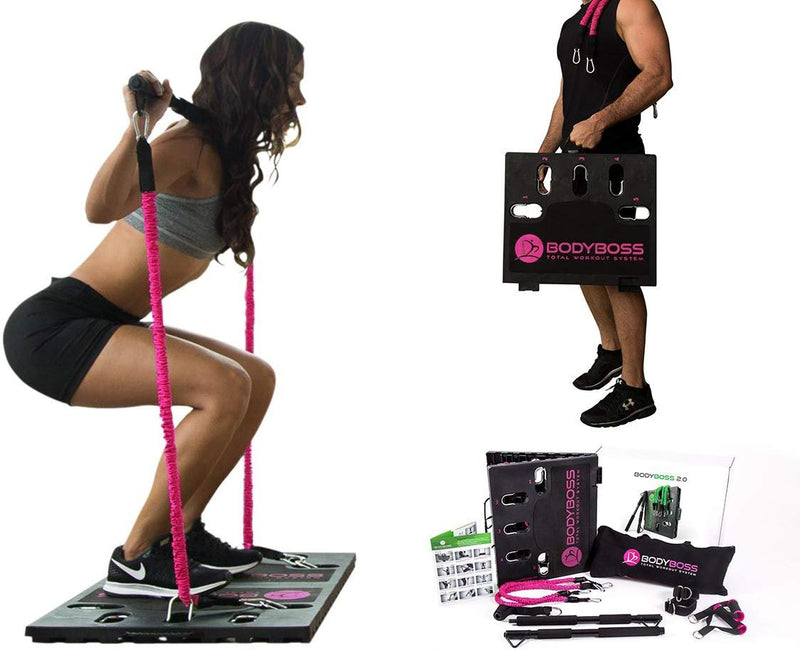 BodyBoss Home Gym 2.0 - Full Portable Gym Home Workout Package + 1