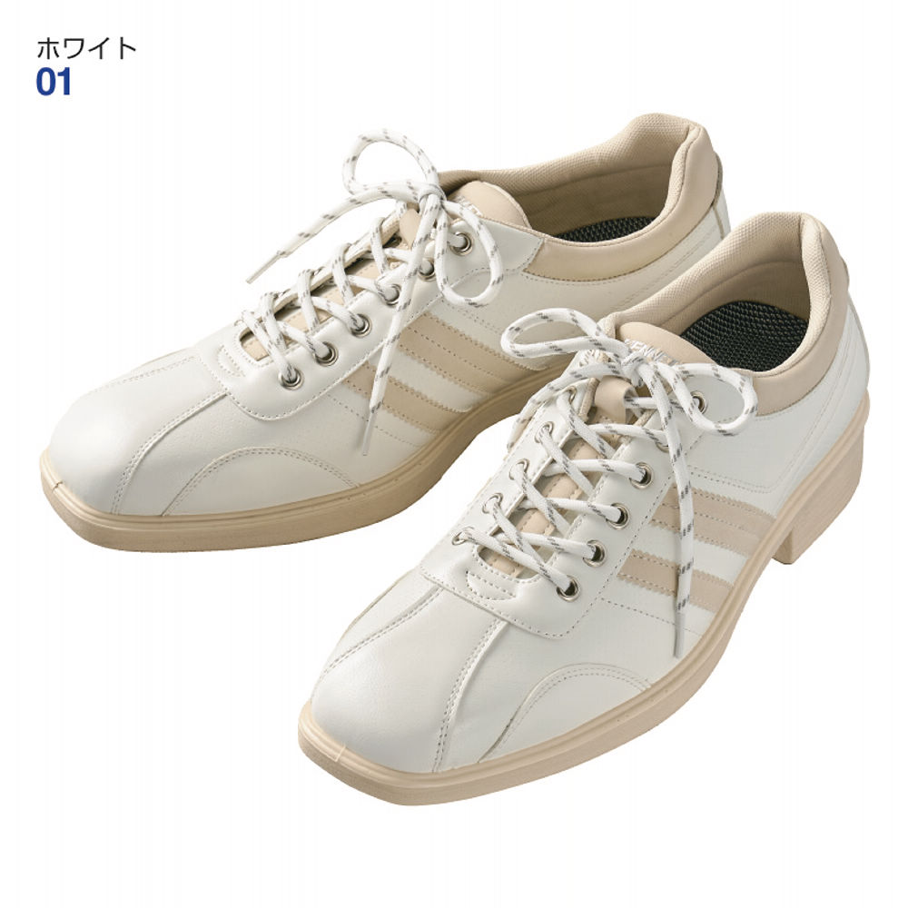 メンズスクエアトゥカジュアルシューズ(3E幅広)【25.0～28.0cm