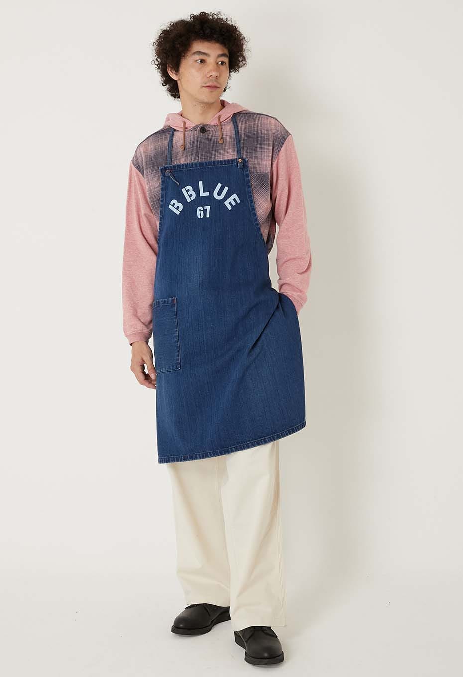B BLUE 67 ウォッシュド ワークエプロン | BLUE BLUE | ハリウッド