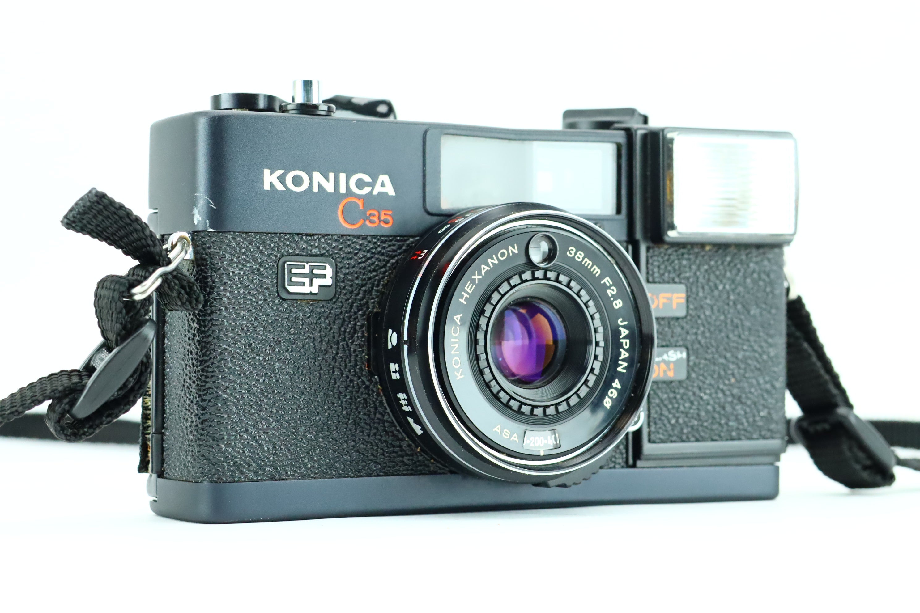 Konica C35 with a Hexanon 38mm 1:2.8 lens – Hard to Find Camera Store