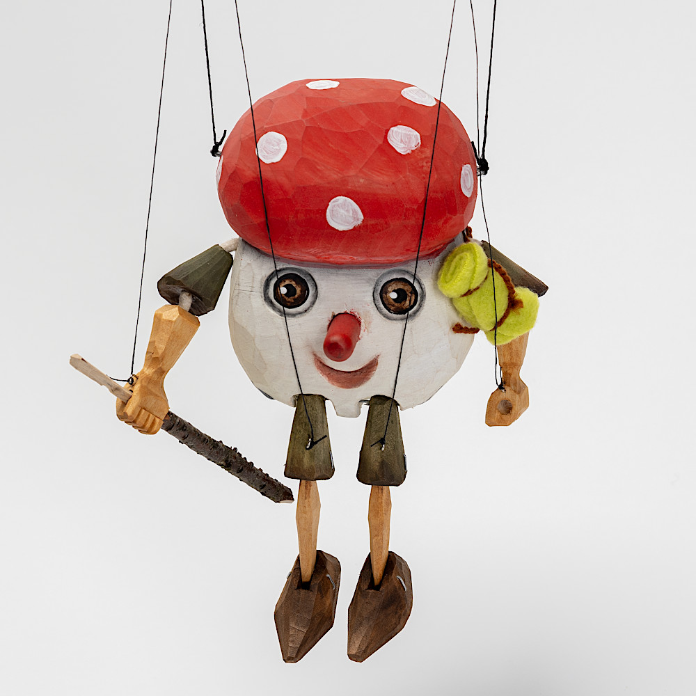 チェコのあやつり人形 きのこの妖精：おもちゃ：百町森