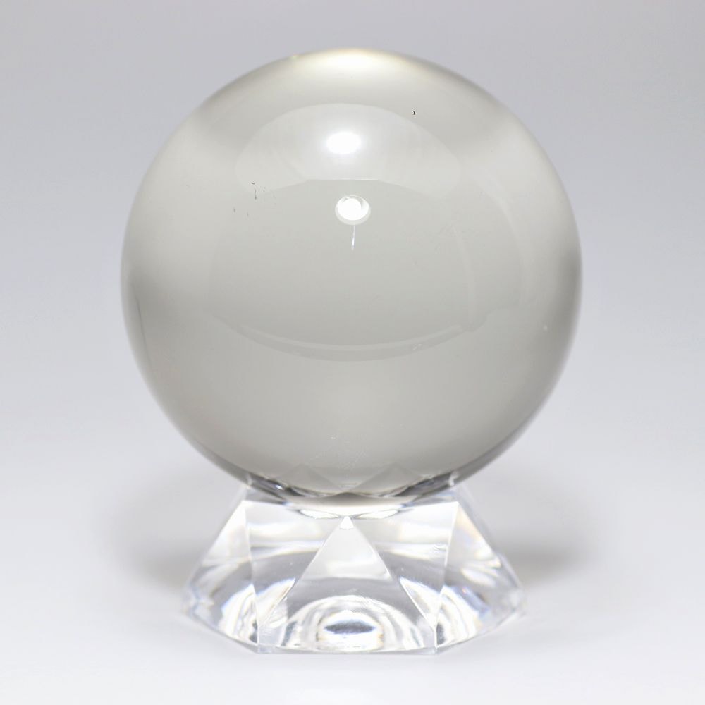 ブラジル産]天然無垢本水晶玉/6cmUP丸玉/天然本物透明スフィア（直径