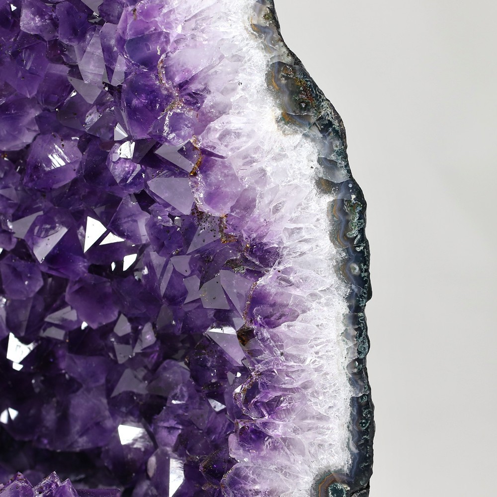 トップクォリティ]ブラジル産アメジストドーム（高さ約34.5cm） - 埼玉