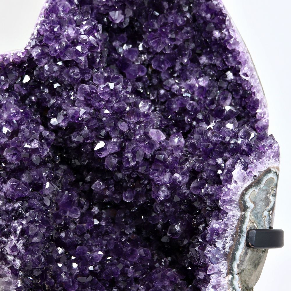 高品質]ブラジル産アメジストクラスター（大型原石13.3kg/専用金属