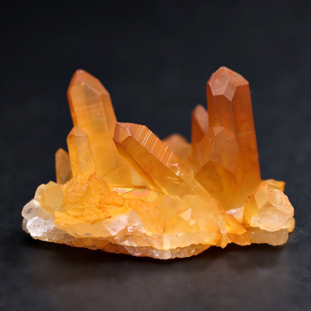 高品質]アメリカ/アーカンソー州産水晶クラスター/原石（ゴールデン