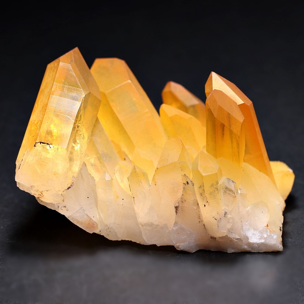 高品質]アメリカ/アーカンソー州産水晶クラスター/原石（ゴールデン