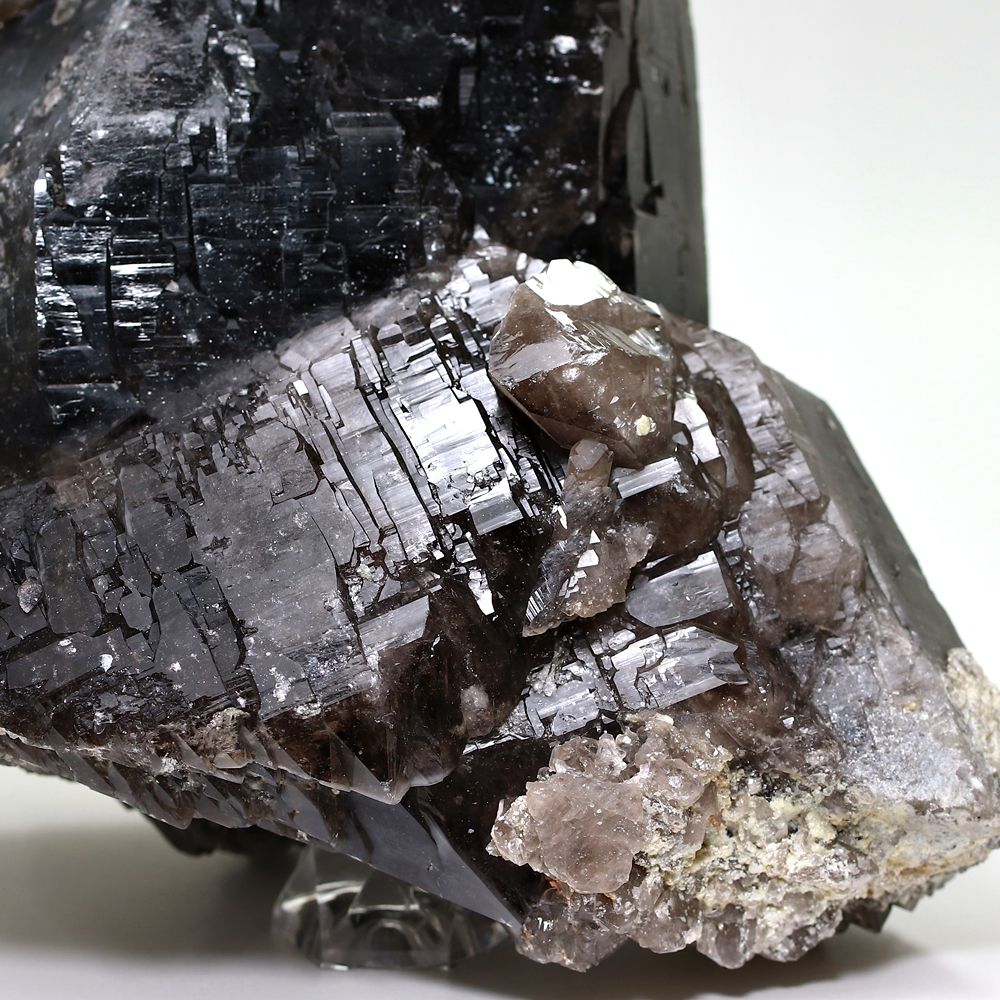 特別価格/高品質]ブラジル産モリオン原石クラスター/天然黒水晶（大型