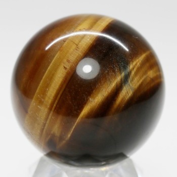 バイカラータイガーアイ丸玉（スフィア、球体石） - 埼玉県吉川市の