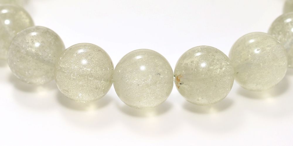 高品質+]天然リビアングラスブレスレット（約11mm玉） - 埼玉県吉川市