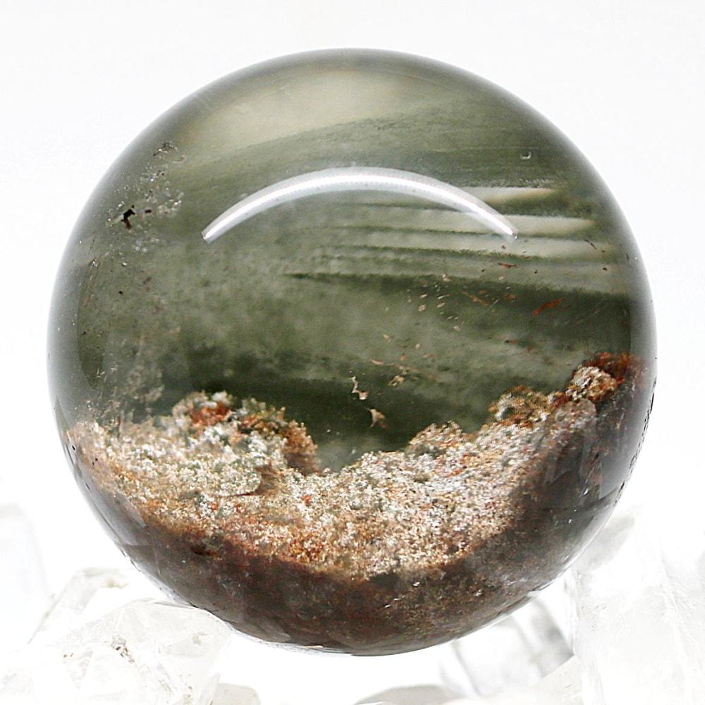 高品質]ガーデンクォーツ丸玉/ガーデン水晶スフィア（直径39.2mm