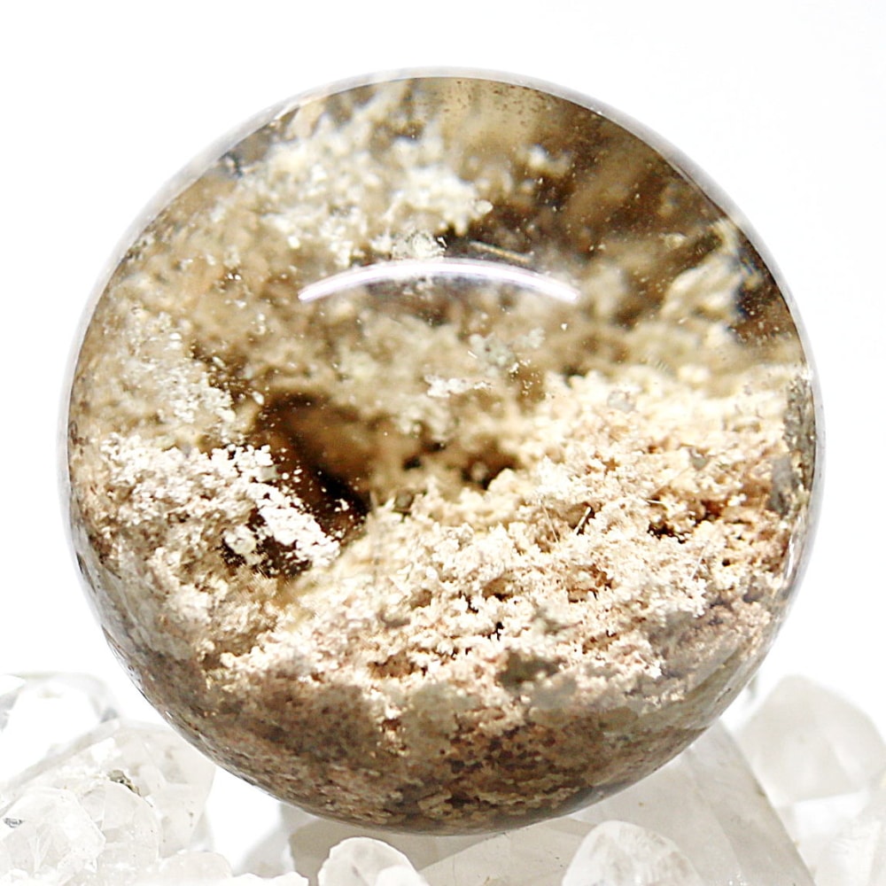 トップクォリティ]ガーデンクォーツ丸玉/ガーデン水晶スフィア（球体