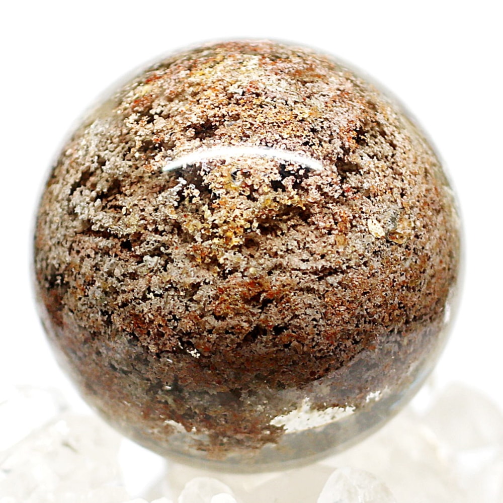 トップクォリティ]ガーデンクォーツ丸玉/ガーデン水晶スフィア（球体