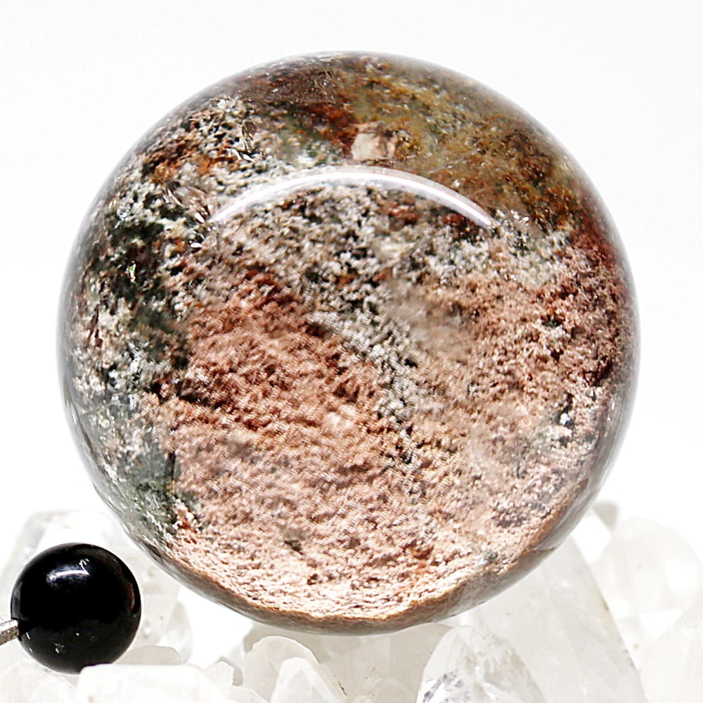 高品質]ガーデンクォーツ丸玉/ガーデン水晶スフィア（直径46.8mm