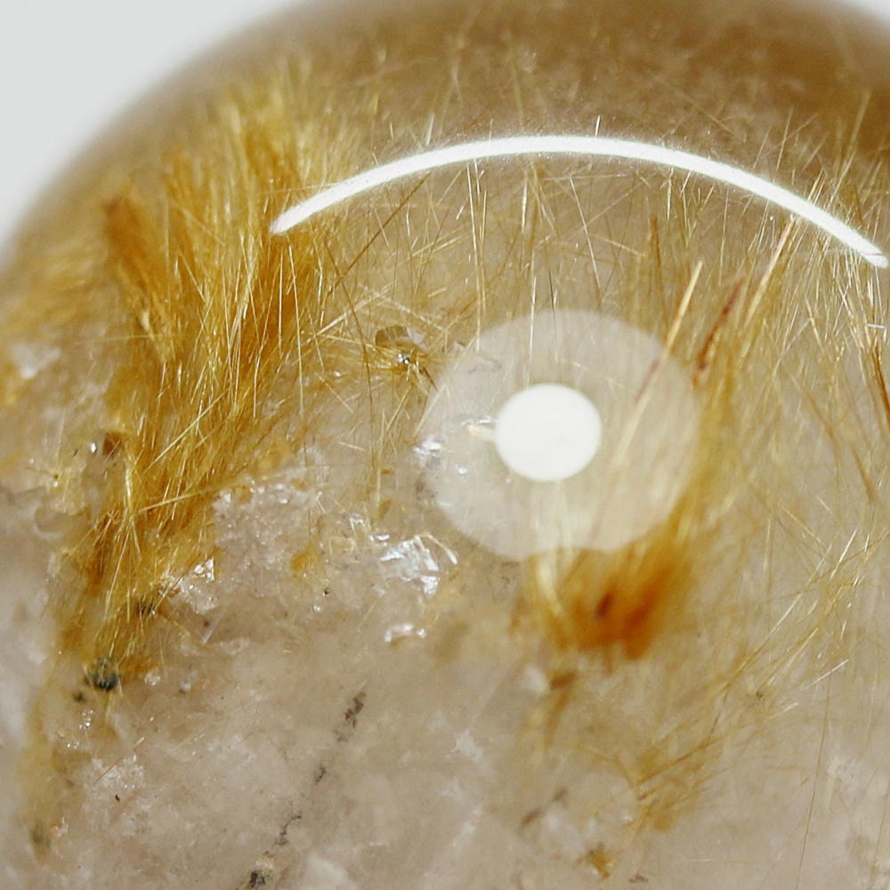 高品質]ブラジル産ガーデンクォーツ丸玉/庭園水晶スフィア（直径23.0mm