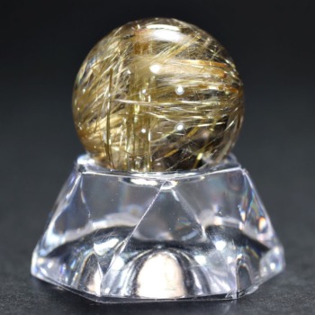 ルチルクォーツ丸玉（スフィア、球体石） - 埼玉県吉川市の天然石専門