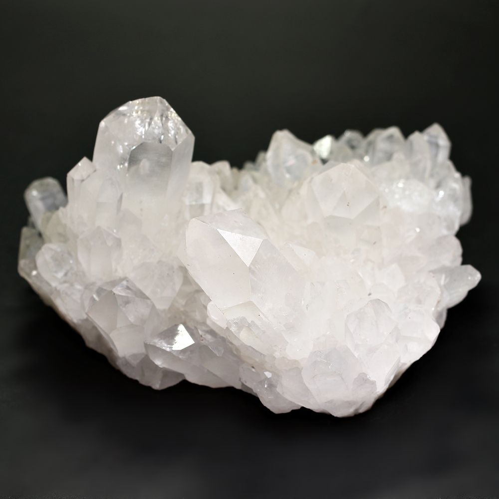 高品質]マダガスカル産水晶クラスター/クリアホワイト放射群生（原石