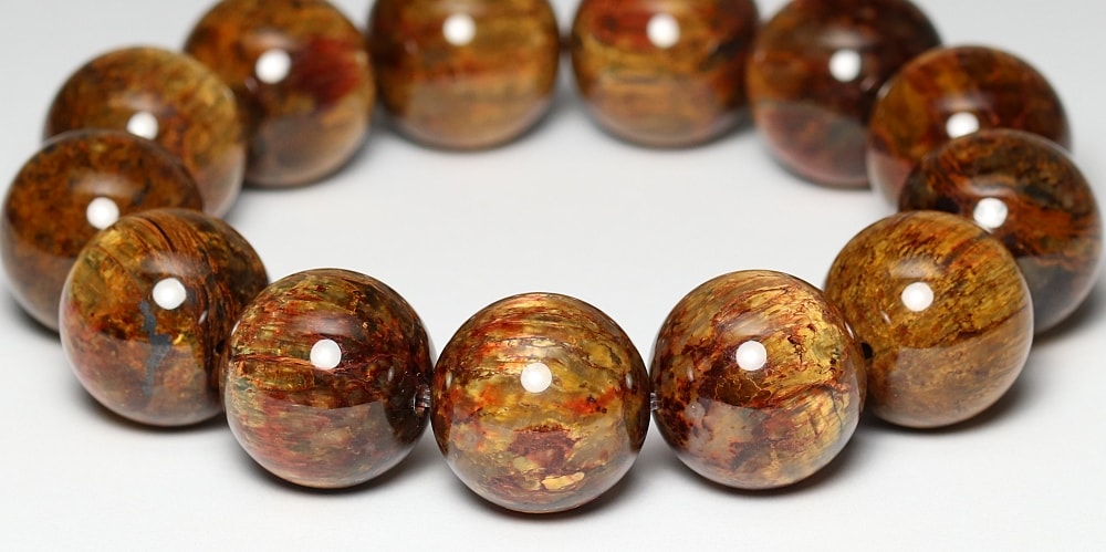 高品質]ミックスピーターサイトブレスレット（約17mm大玉